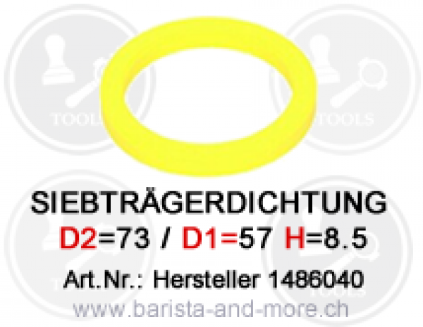 Siebträgerdichtung aus Silikon ø 73x57x8,5